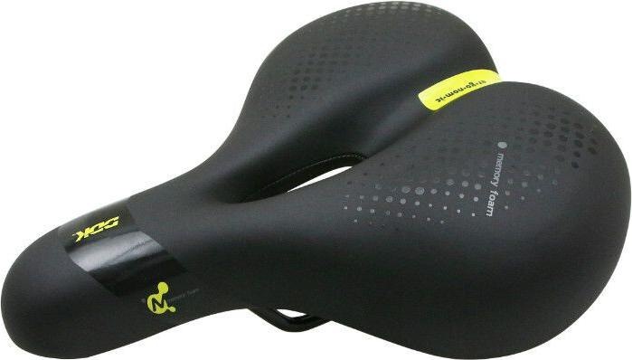 Actual product image City ergonomic black elastomer saddle with shape memory and central hole for women