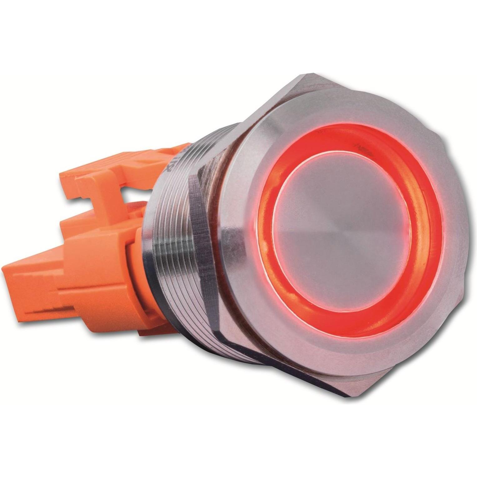 Joy-it BUTTON22A-M-GR Tastschalter 250 V/AC 3 A 1 x Aus/Ein IP67, IK10 rastend 1 St., Taster + Schalter, Silber
