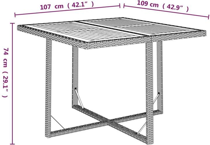 Produktbild vidaXL Garten Essgruppe