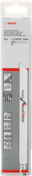 Produktbild Bosch Professional Zubehör Säbelsägeblatt S 1122 HF, Flexible for Wood and Metal, 25er-Pack