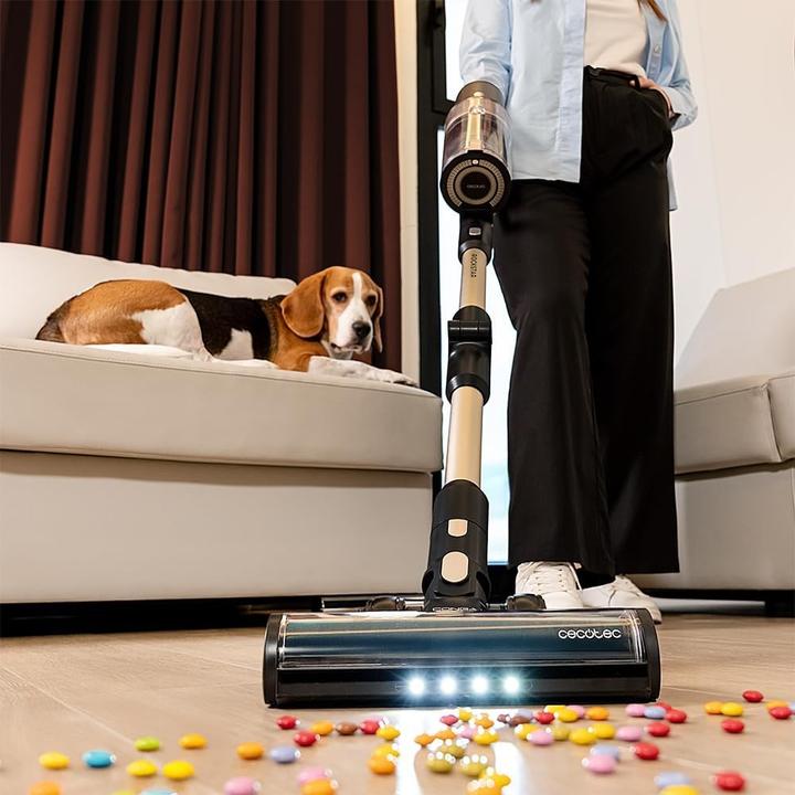 Produktbild Cecotec Drahtloser Staubsauger mit Selbstleerbasis, 220 AW Saugkraft, 90 Min Laufzeit, Anti-Haar-Bürste