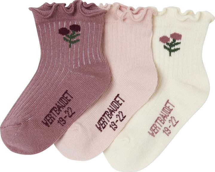 Produktbild Vertbaudet 3er-Pack Mädchen Baby Socken mit Blumen (3er Pack, 18)