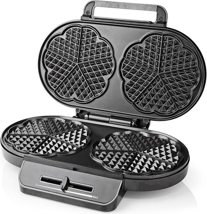 Immagine prodotto Nedis Ferro per waffle 2 x 5 Cialde a forma di cuore 12 cm 1200 W plastica/metallo (Spina UE)
