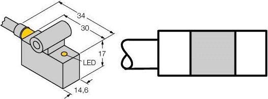 Image du produit Turck Capteur tirant pneumat., N/O 8,2Vc.c.