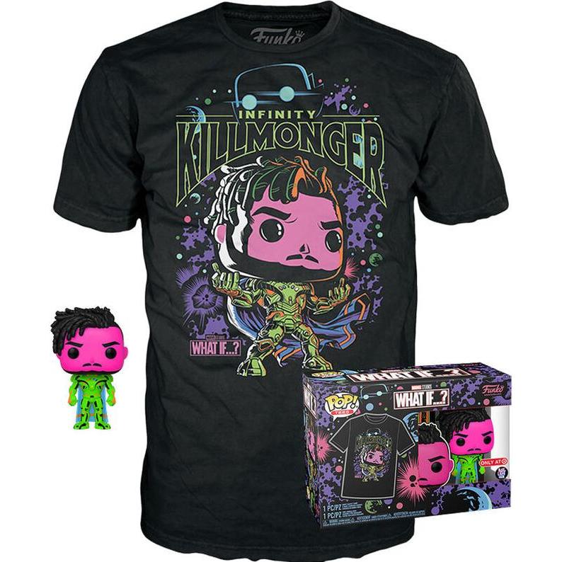 Funko POP! & Tee : What If (M) Killmonger Blacklight EXM (44138)