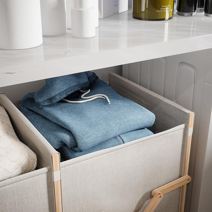 Produktbild Vicco Badschrank für Wäsche Bruno, Beige, 80 x 64 cm mit 2 Fächern
