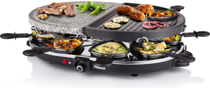 Image du produit Princess 162710 Raclette 8 Oval Stone & Grill Party