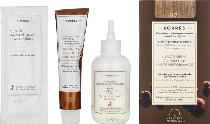 Actual product image Korres Argan Oil Hair Colour (8.7 Toffee)