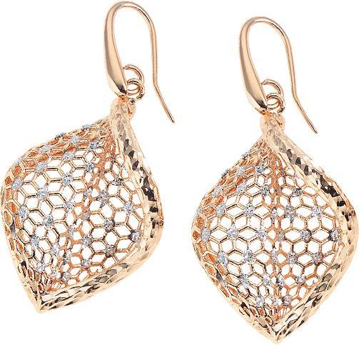 Actual product image Ottaviani Bronze earrings with silver glitter