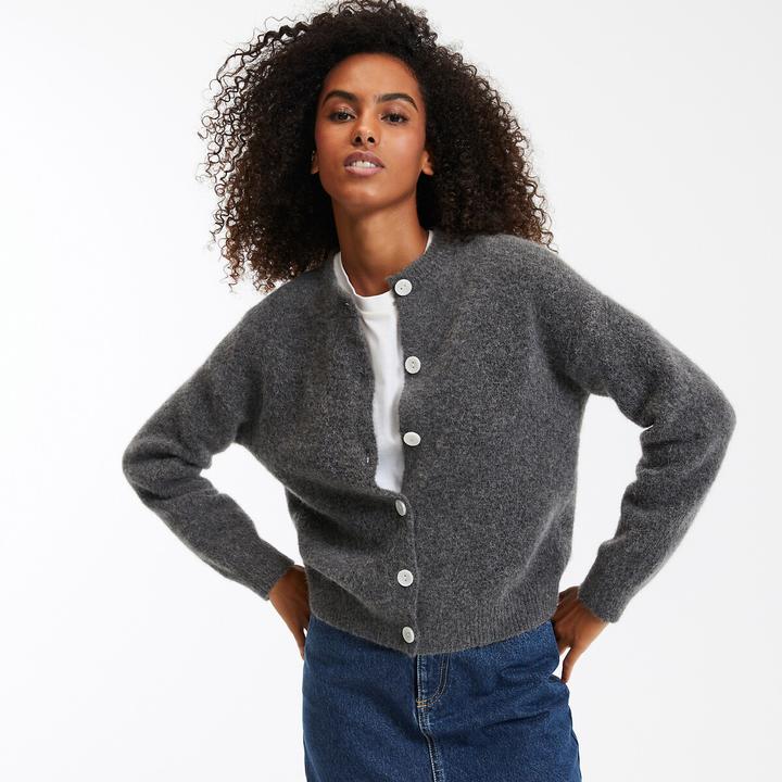 Produktbild La Redoute Collections Cardigan mit rundem Ausschnitt (XL)