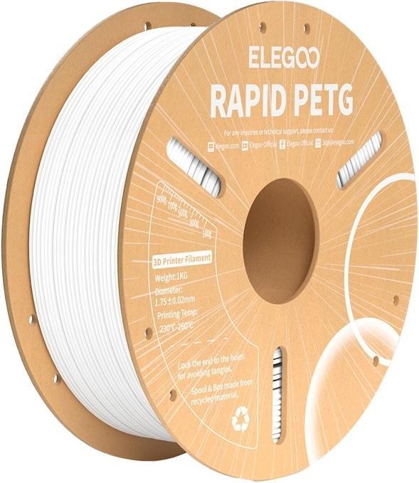 Actual product image Elegoo Rapid PETG Filament (White) (PETG, 1000 g, White)