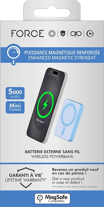 Actual product image Force Power 5000mAh MagSafe Powerbank (5000 mAh, 15 W, 18.50 Wh)