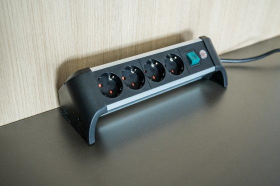 Actual product image Brennenstuhl 1391040400 Multiple socket outlet with switch silver-black protective contact 1 pc. (4 x, CEE 7/3, 1.80 m)