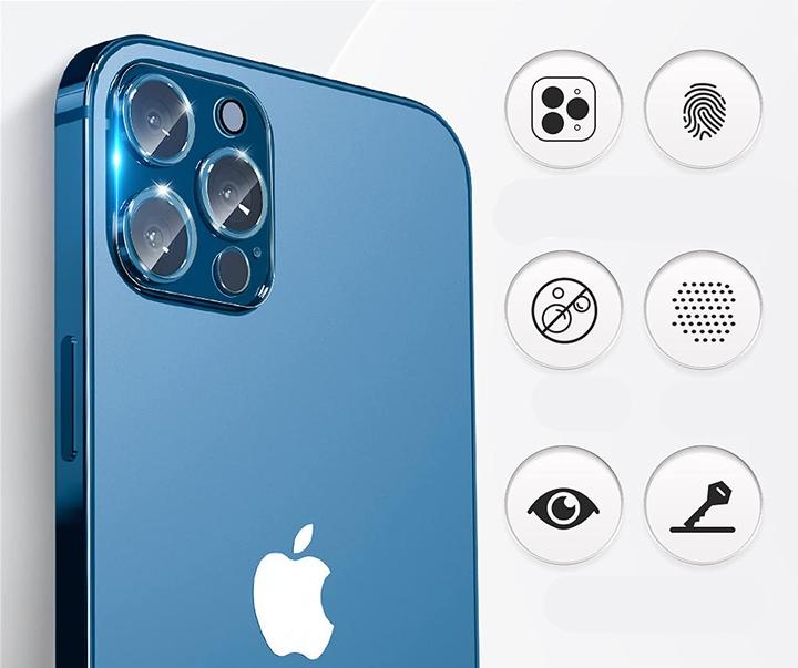 Produktbild Apfelkiste - Kamera Objektiv Protector Panzer Glas (2er Set) - Kamera Abdeckung (2 Stück, Apple iPhone 13 Pro Max, Apple iPhone 13 Pro)