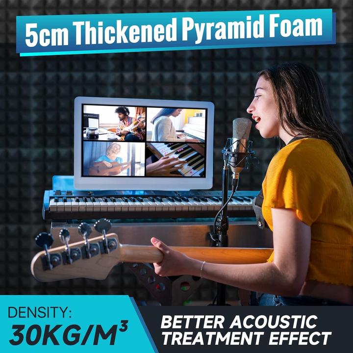 Produktbild Kuchoow Akustikschaumstoff Pyramiden, 12 Stück (12 Stk.)