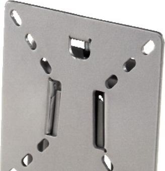 Produktbild Hama Slim" LCD Wall Bracket, Silver, 10" - 26" LCD Vesa 50 x 50, 75 x 75, 100 x 100 mm, 95 x 95 x 0 (Wand, 26")