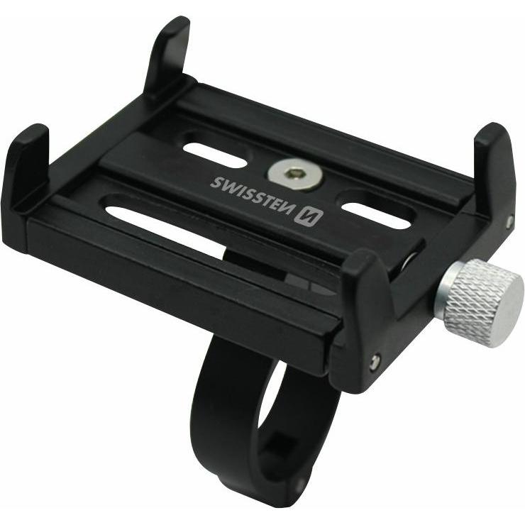 Swissten Aluminum bike holder BC2, Smartphone Halterung, Schwarz