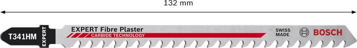 Produktbild Bosch Professional Zubehör EXPERT ‘Fiber Plaster’ T 341 HM Stichsägeblatt, 3 Stück