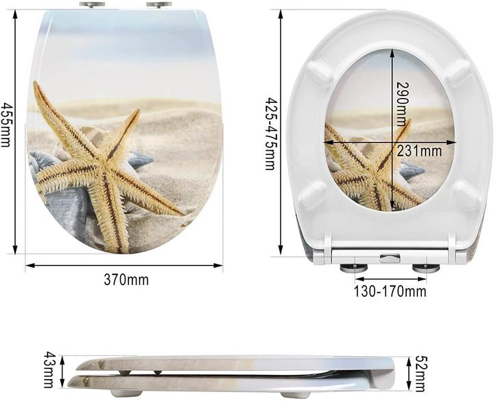 Produktbild Woltu Toilettendeckel Seestern