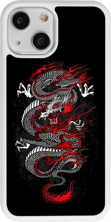 Produktbild PhoneLook Hülle Silikon weiss Japanese style Dragon Tattoo Red Black (Apple iPhone 13 mini)