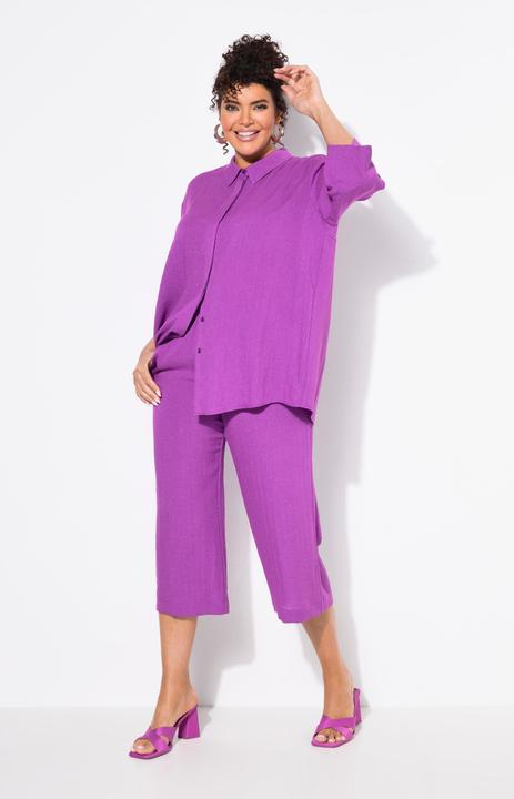 Immagine prodotto Ulla Popken Culottes con taglio della gamba ampio e lungo fino al polpaccio e cintura elastica (50)