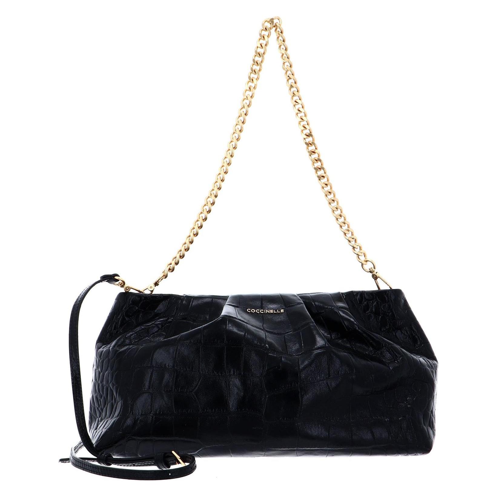 Coccinelle, Damen, Handtasche, Ophelie Croco Maxi Handbag, Schwarz