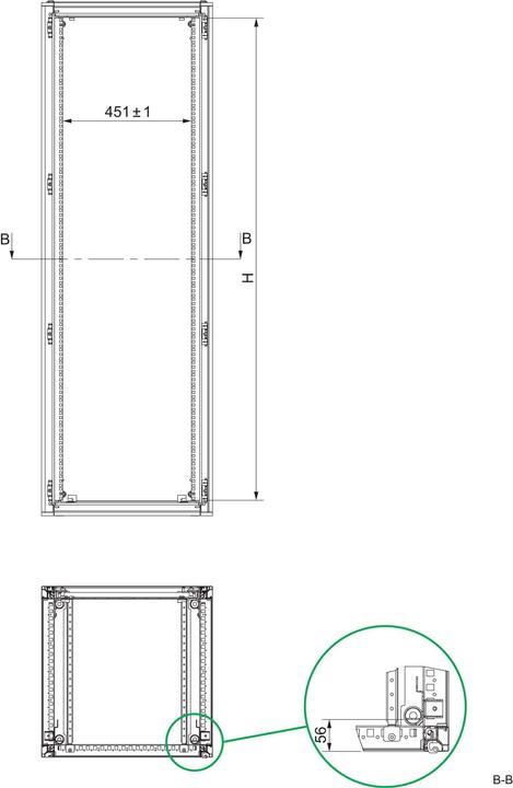 Produktbild Schneider Electric 19 Zoll Festrahmen NSYRCK33