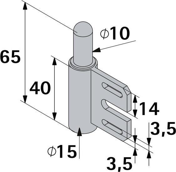 Immagine prodotto Hettich Türband Unterteil 15 x 65 mm