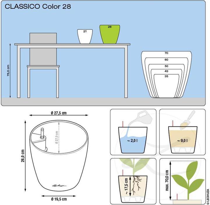 Actual product image Lechuza Classico Color