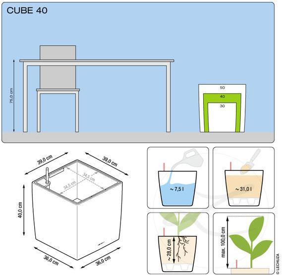 Produktbild Lechuza Cube (39 x 39 x 40 cm)