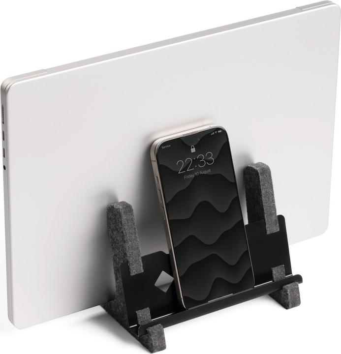 Actual product image Durable Laptop stand EFFECT -3kg 13-17"/vertical/PET-felt/anthracite