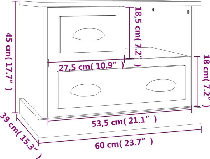 Immagine prodotto vidaXL Nachttisch (60 x 39 x 45 cm)