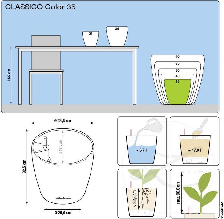 Produktbild Lechuza Classico Color 35 (35 cm)