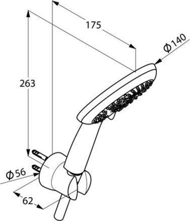 Produktbild Kludi Wannen-Brause-Set 3S FRESHLINE, chrom (3 Strahlarten)