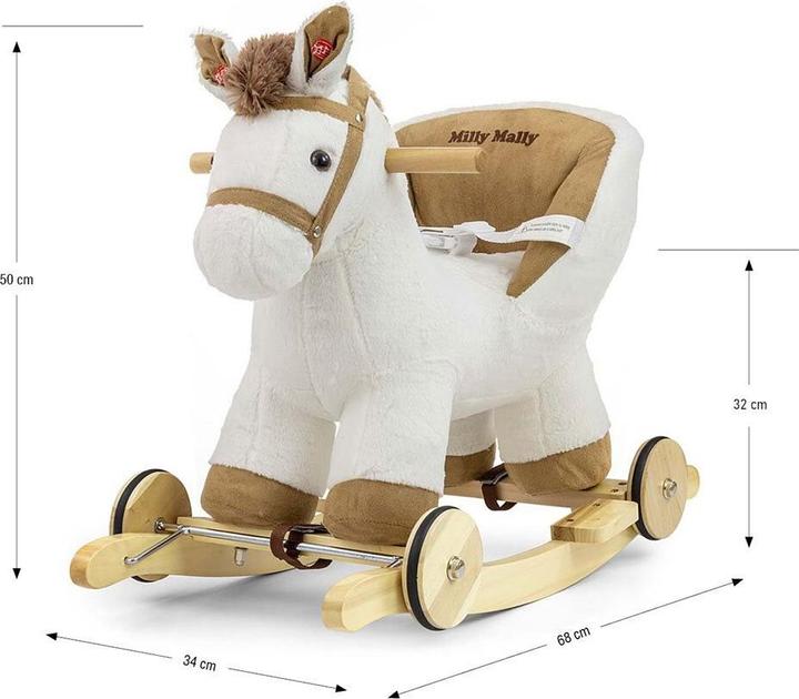 Produktbild Mally Schaukelpferd Polly weiss