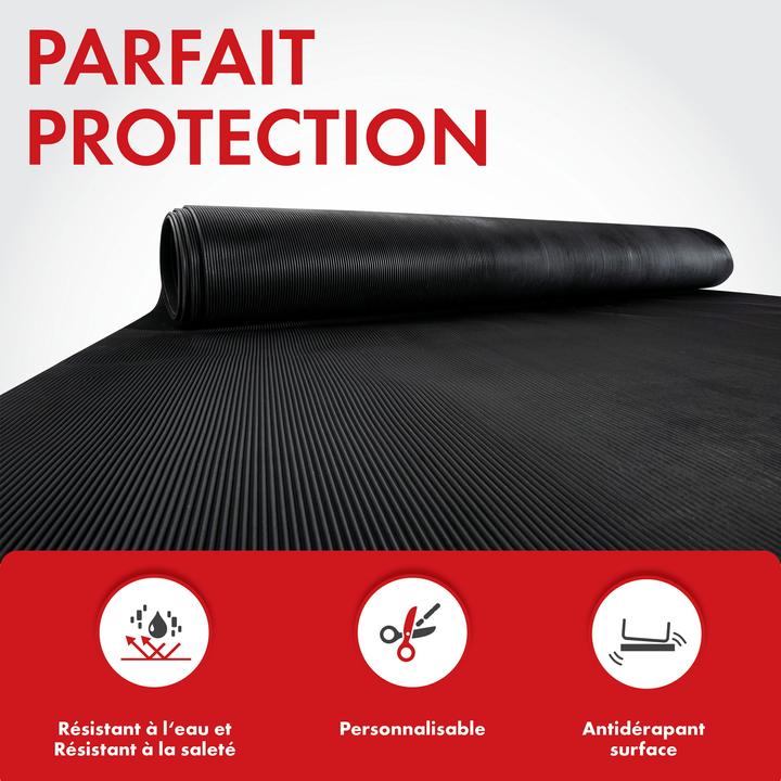 Immagine prodotto Walser Gummimatte Saturn, zuschneidbare Meterware feinripp 100x250 cm schwarz