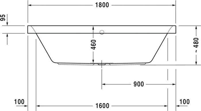 Immagine prodotto Duravit Vasca rettangolare doppia Happy D,2 80 x 180 cm bianca liscia 7003140000000 (190 l, 180 cm, 80 cm)