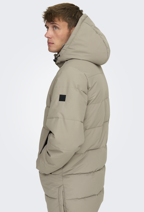 Actual product image Only & Sons Detachable hood Ribbed cuffs Coat Down jacket (S)