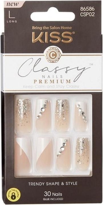 Immagine prodotto KISS Unghie in gel Classy Nails Premium Gorgeous 30 pezzi (L) (Unghie artificiali, Biondismo)