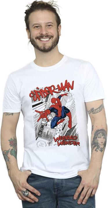 Immagine prodotto Spider-Man Sketch City Maglietta Uomo (5XL)