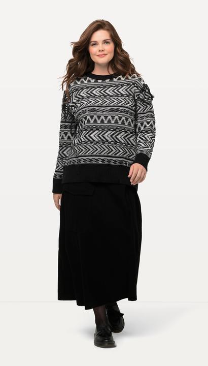 Produktbild Ulla Popken Wickelrock, Punto-di-Roma, Utility-Look (42, 44)