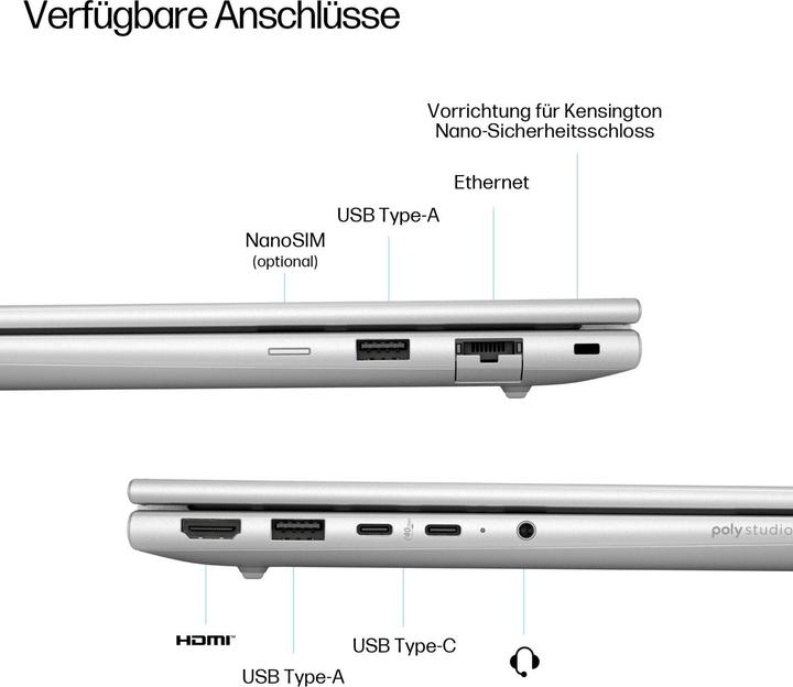 Produktbild HP ProBook 4 G1q (14", Snapdragon X X1-26-100, 32 GB, 536.87 GB, DE)