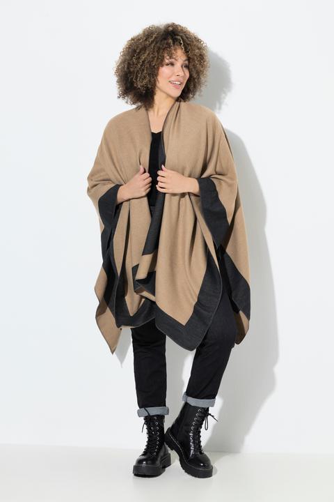 Produktbild Ulla Popken Poncho, Doubleface, Oversized, offene Form