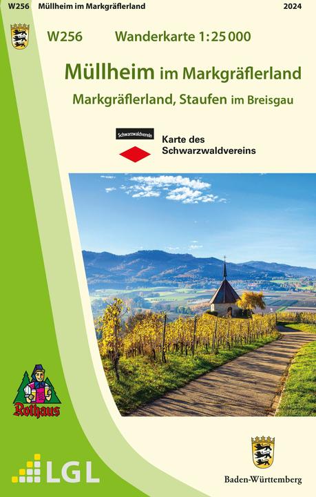 Actual product image Topographical hiking map BW.Müllheim