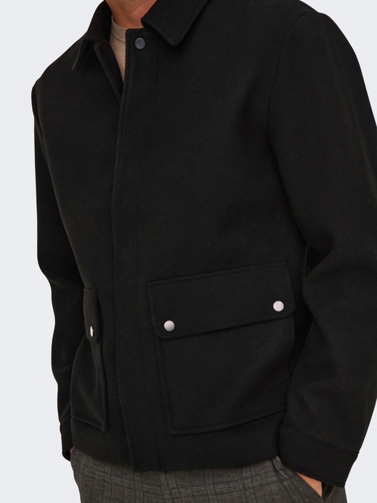 Actual product image Only & Sons Fly-away collar cuffs with button jacket jacket (M)