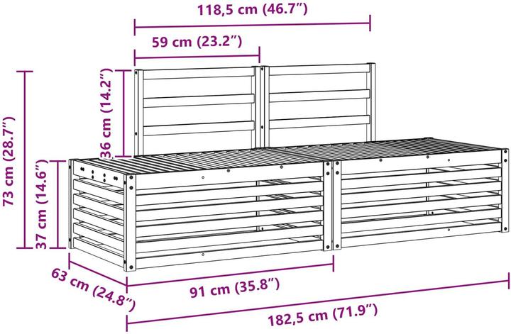 Produktbild vidaXL Outdoor-Sofa