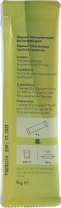 Nutritional values and ingredients Omanda Digesan Fibre (16 Piece, Beutel, 135 g)