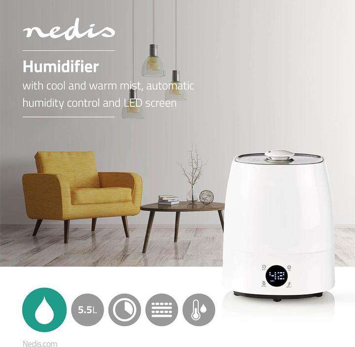 Actual product image Nedis Humidifier LB 5 - silver / black (50 m²)
