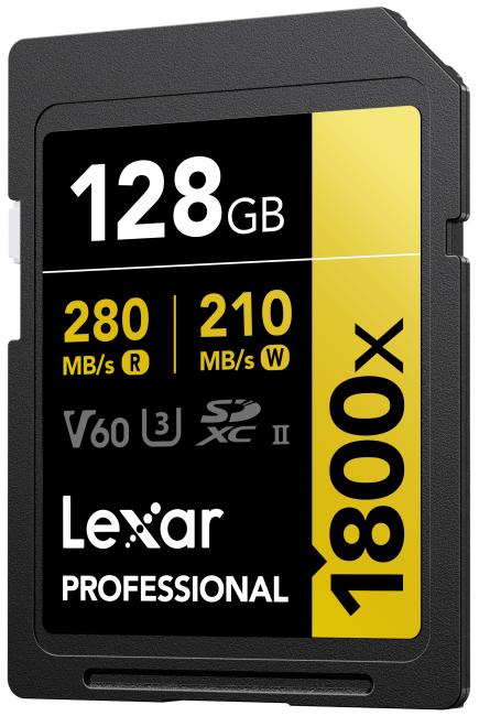 Actual product image Lexar Professional 1800x (128 GB, SDXC, U3, UHS-II)