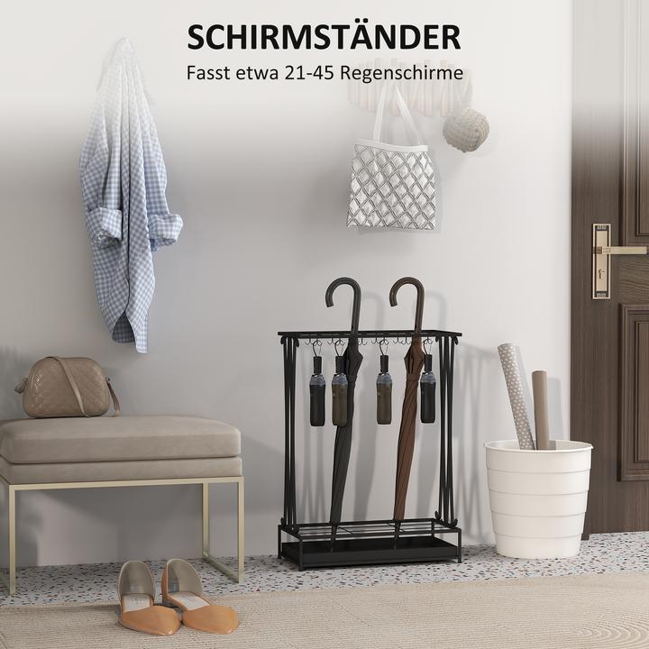 Produktbild Homcom Schirmhalter Stahl Schwarz